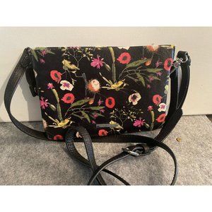 Vince Camuto Cami Floral/Black Crossover Bag 100% Leather #766